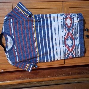 American Eagle Outfitters Multicolor Patterned Tee, Small